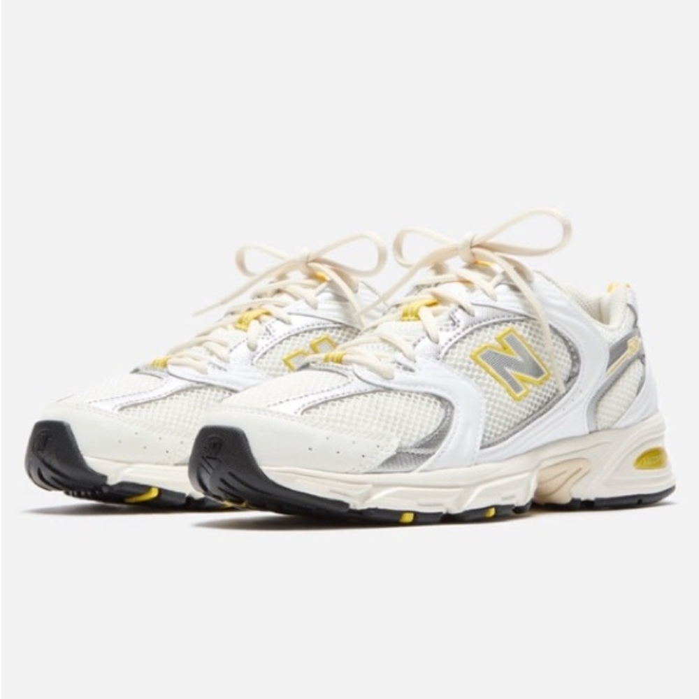 New Balance White and Yellow Women's Sneakers 0032 - Picture 5 of 15